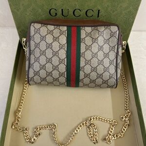 Gucci Beige and Brown Crossbody Bag
